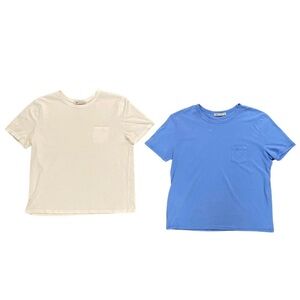 White and Blue Zara T-shirt Bundle Size Large